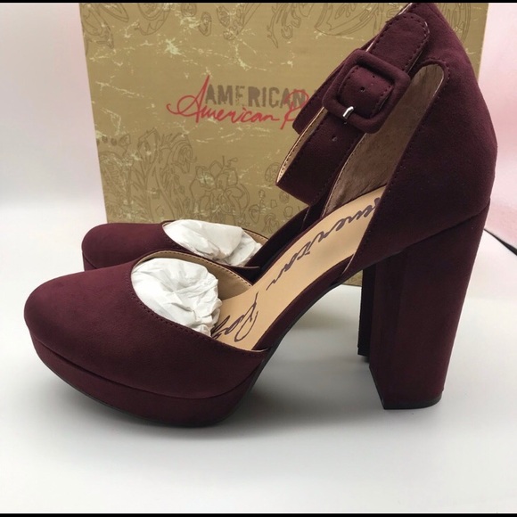 American Rag Plum suede ankle strap heels 8.5 - Picture 2 of 4